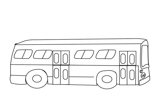 детский рисунок Пассажирский транспорт (средняя группа)